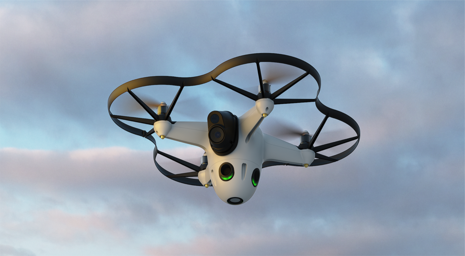 Autonomous security drone in action